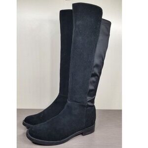Blondo Ellie Waterproof Knee High Riding Boot, Black Suede, Womens Size 7 M